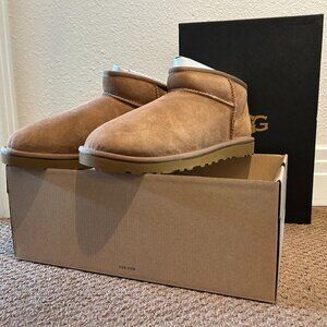 NWT Men's Ugg Classic Ultra Mini, Chestnut, Size 10